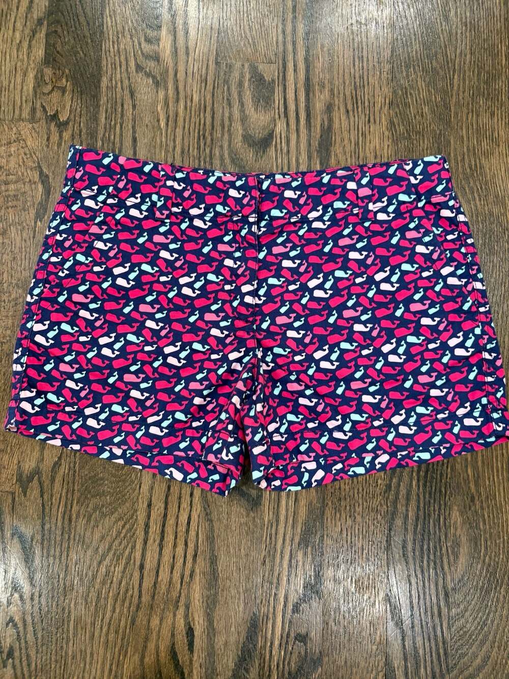 Vineyard Vines Girls Size 12 Navy School of Whales Every Day Chino Shorts